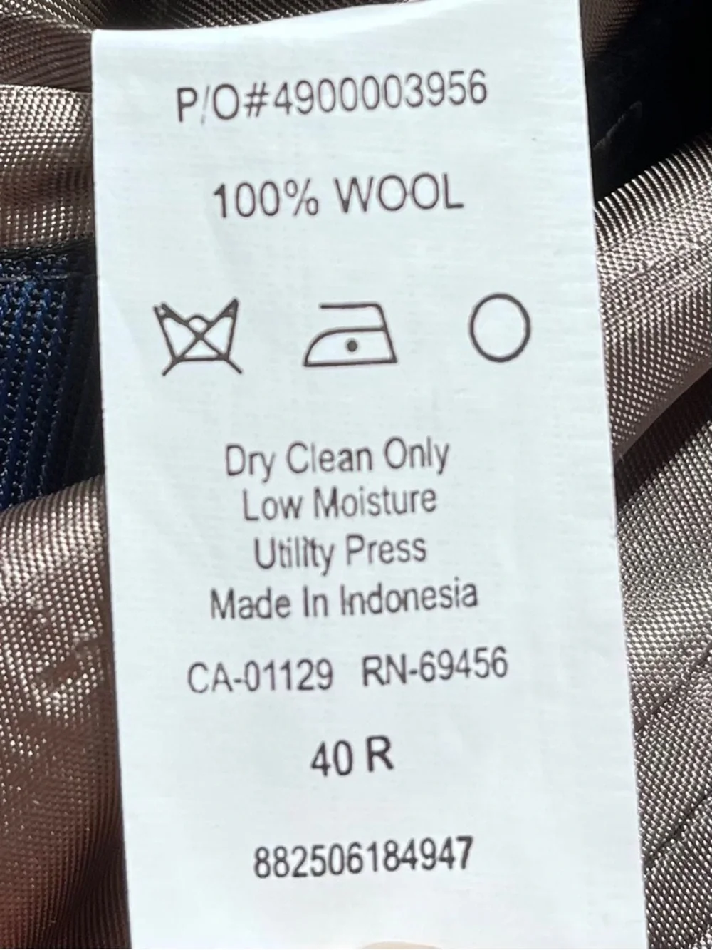 IZOD Mens 100% Wool 2 Button Suit Coat‎ Jacket Size 40R Taupe